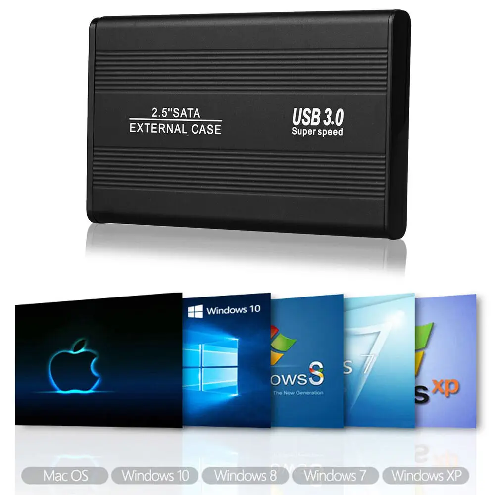External Backup Hard Drive Case USB 3.0 Enclosure for 2.5" Portable HDD Sata SSD for Computer Laptop
External Backup Hard Drive Case USB 3.0 Enclosure for 2.5" Portable HDD Sata SSD for Computer Laptop