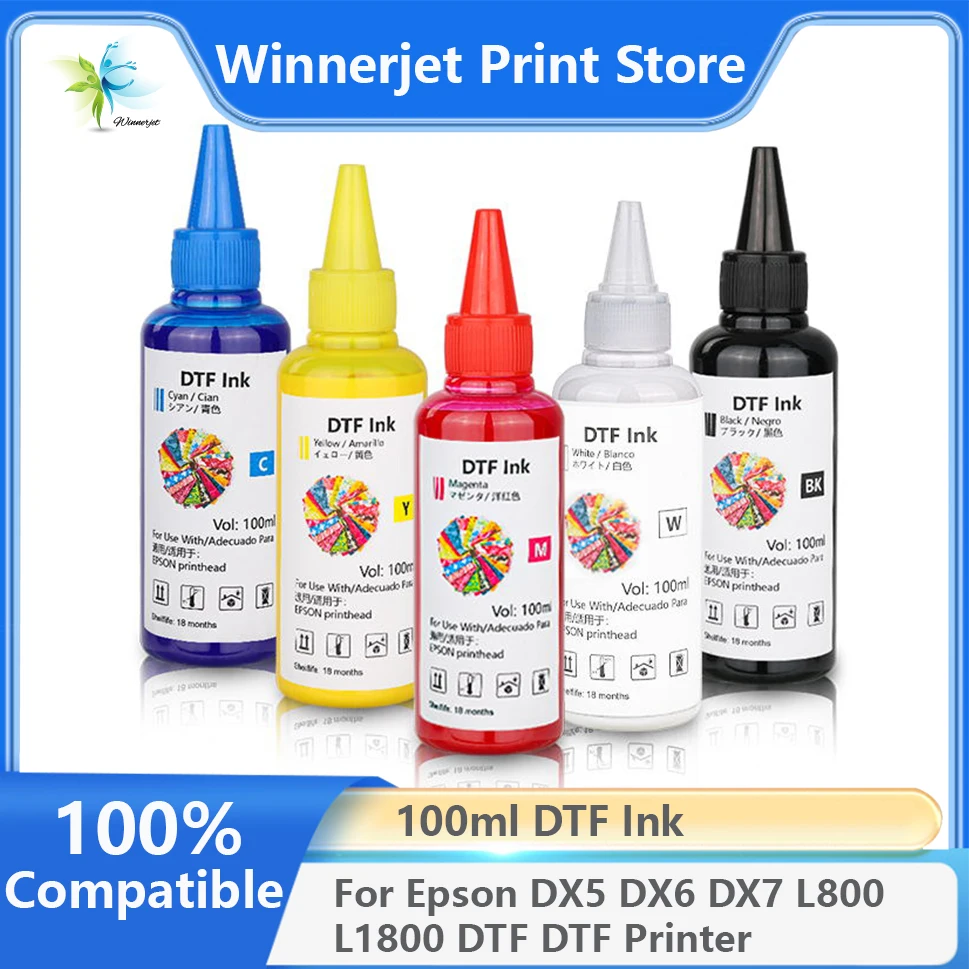6PCS 100ML DTF INK For PET Film Transfer Printing for EPSON DX5 DX6 4720 L805 L1800 i3200 All DTF Printers White Pigment Ink
6PCS 100ML DTF INK For PET Film Transfer Printing for EPSON DX5 DX6 4720 L805 L1800 i3200 All DTF Printers White Pigment Ink