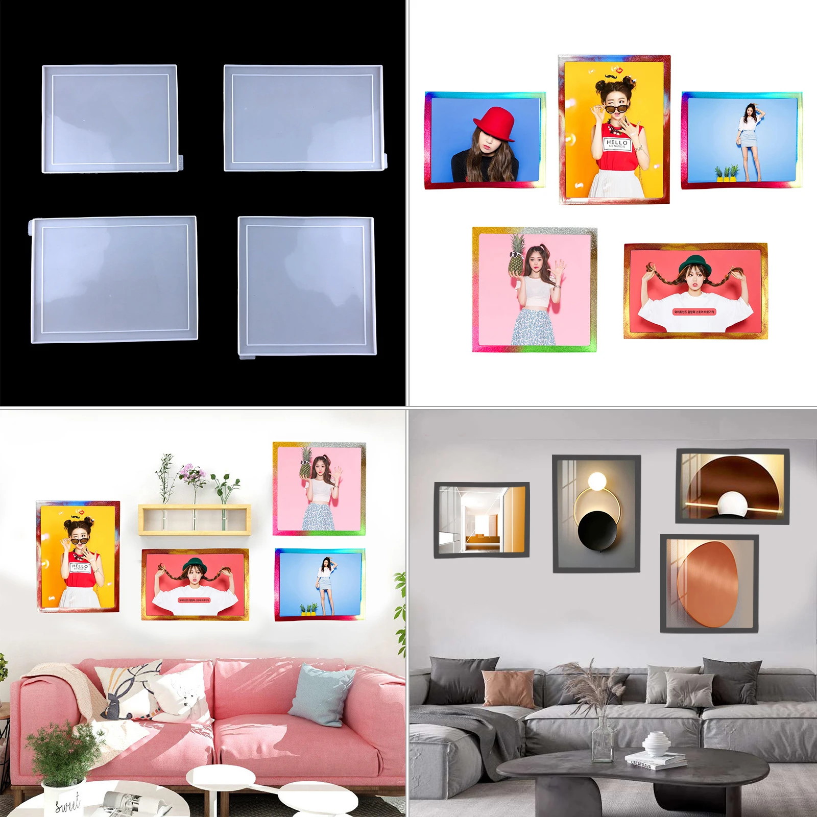 Photo Frame Pendant silicone Mold DIY Square Photo Frame Mold Wall Pendant Decoration Photo Frame Silicone Mold
Photo Frame Pendant silicone Mold DIY Square Photo Frame Mold Wall Pendant Decoration Photo Frame Silicone Mold