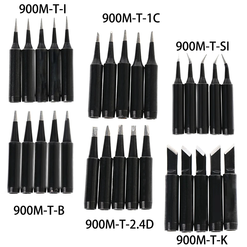 5Pcs 900M-T Copper Lead Free Soldering Iron Tips SI/I/B/K/2.4D/1C Welding Head For Hakko Saike 936 852d 909D Soldering Station
5Pcs 900M-T Copper Lead Free Soldering Iron Tips SI/I/B/K/2.4D/1C Welding Head For Hakko Saike 936 852d 909D Soldering Station