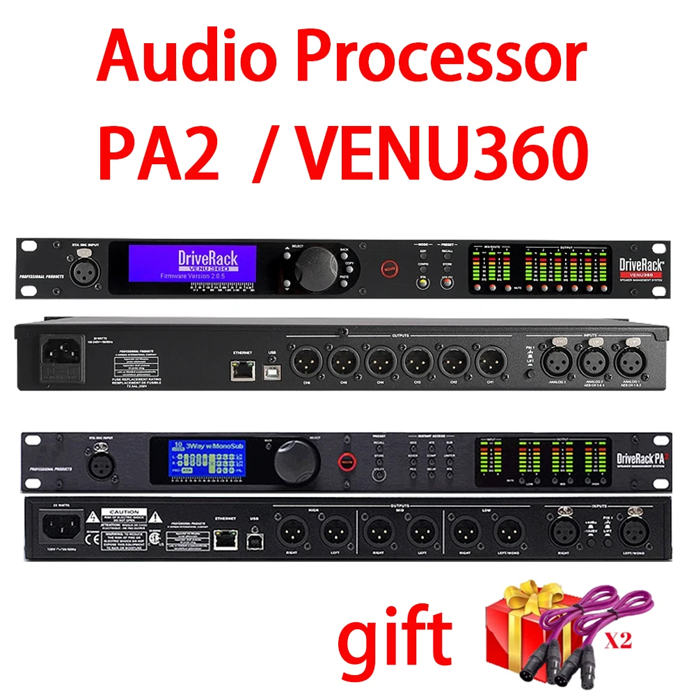 

PA2 VENU360 Driver Rack Speaker Processor 2 Input 6 Output New Stage Audio Original Software Pro Professional Processor