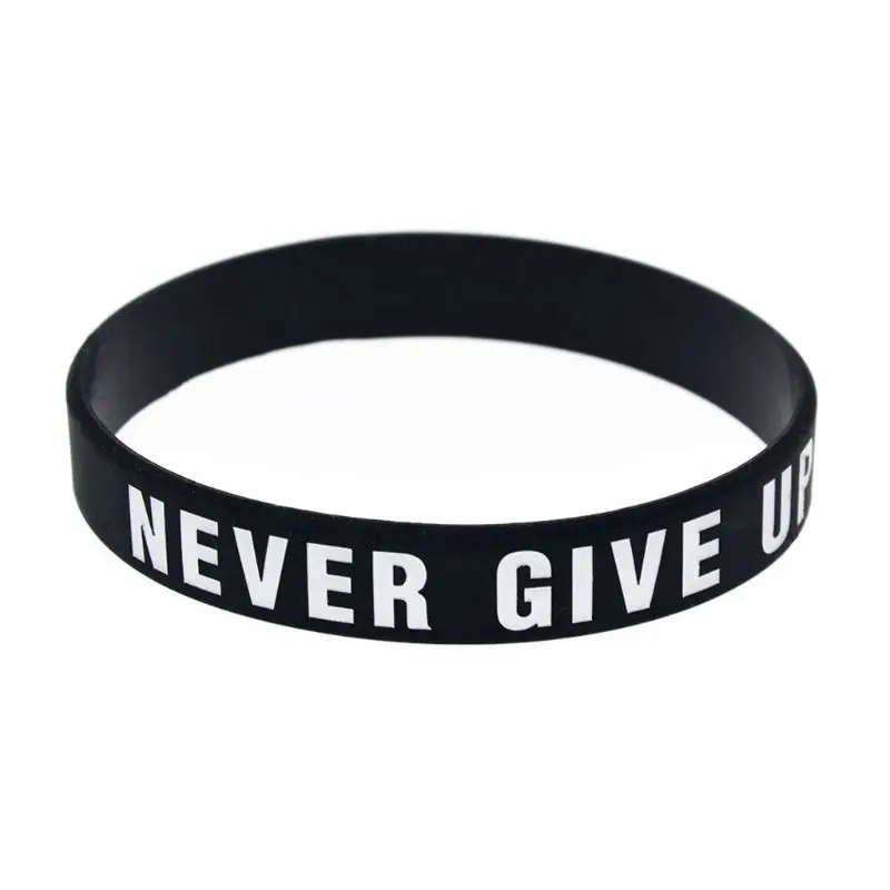 Мотивационный силиконовый браслет Never Give Up с цветными надписями, вдохновляющий браслет, эластичная спортивная резинка,
Мотивационный силиконовый браслет Never Give Up с цветными надписями, вдохновляющий браслет, эластичная спортивная резинка,