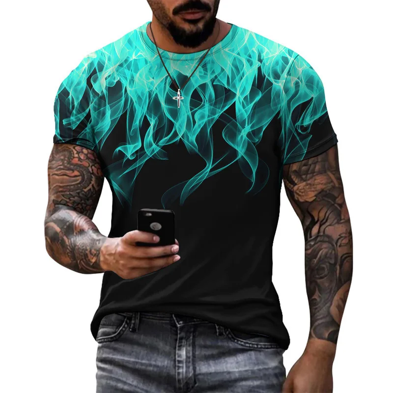 Men's Summer 3D Printing Flame Graphical T -shirt, Fashion Personality Casual O -collar Clothing Short Sleeves.
Men's Summer 3D Printing Flame Graphical T -shirt, Fashion Personality Casual O -collar Clothing Short Sleeves.