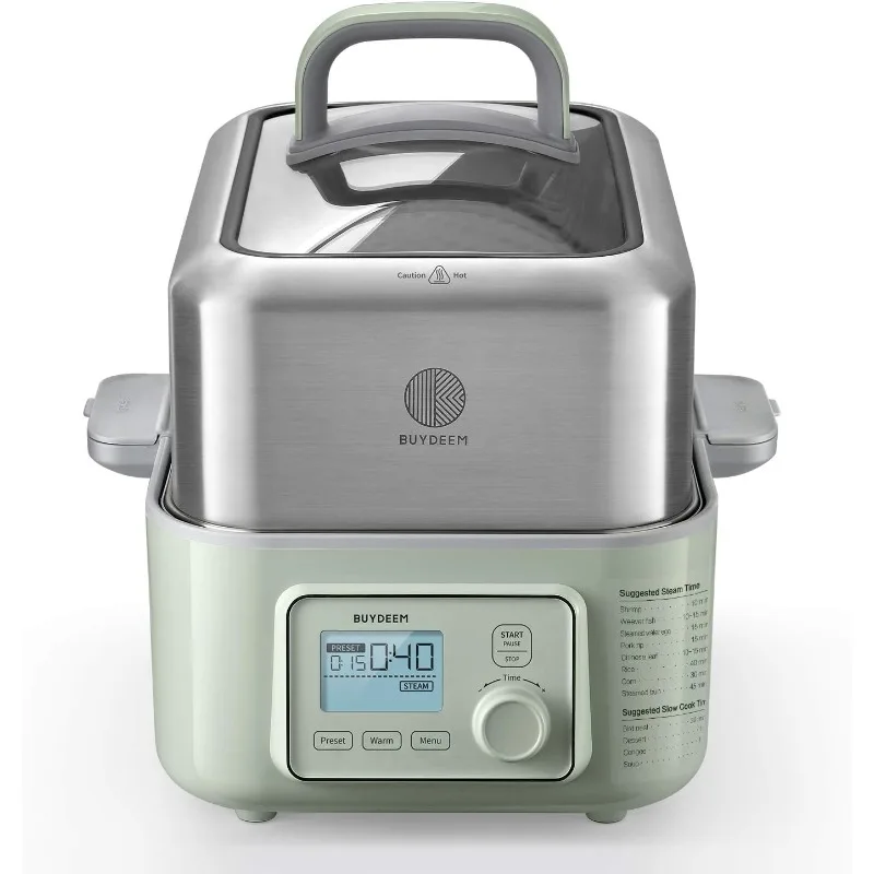 Stainless Steel Steamer Tray BUYDEEM G553 5-Quart Electric Food Steamer for Cooking, Digital Multifunctional Steamer
Stainless Steel Steamer Tray BUYDEEM G553 5-Quart Electric Food Steamer for Cooking, Digital Multifunctional Steamer