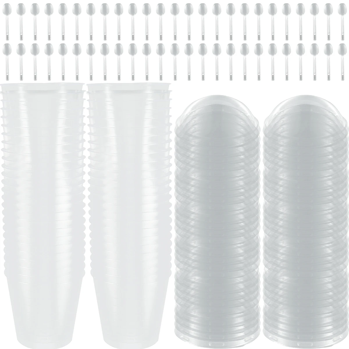 50 Pcs Dessert Cups with 50 Spoons and 50 Lids Clear 200ML Cheesecake Parfait Pots Reusable Parfait Appetizer Cup Transparent
50 Pcs Dessert Cups with 50 Spoons and 50 Lids Clear 200ML Cheesecake Parfait Pots Reusable Parfait Appetizer Cup Transparent