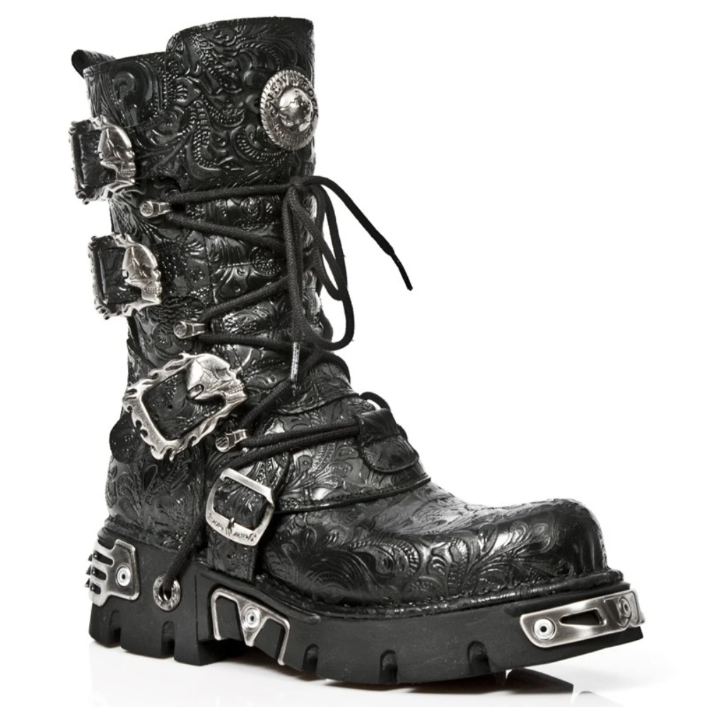 Pattern Lace Up Round Toe Platform Mid-Calf Motorcycle Boots Men Winter Black Zipper Thick Bottom Boots Fashion Shoes for Women
Pattern Lace Up Round Toe Platform Mid-Calf Motorcycle Boots Men Winter Black Zipper Thick Bottom Boots Fashion Shoes for Women