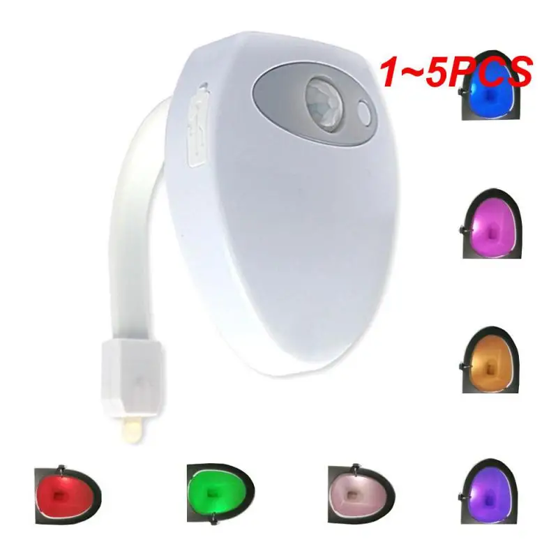 

1~5PCS Motion Sensor Toilet Lights USB LED Colors Rechargeble Waterproof for Tiolet Bowl WC Luminaria Lamp For Bathroom Washroom