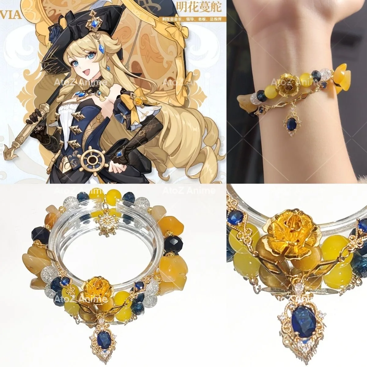 Navia Cosplay Bracelets Genshin Impact Handmade Unisex Beads Anime Game Jewelry Accessories Gifts Free Shipping Item
Navia Cosplay Bracelets Genshin Impact Handmade Unisex Beads Anime Game Jewelry Accessories Gifts Free Shipping Item