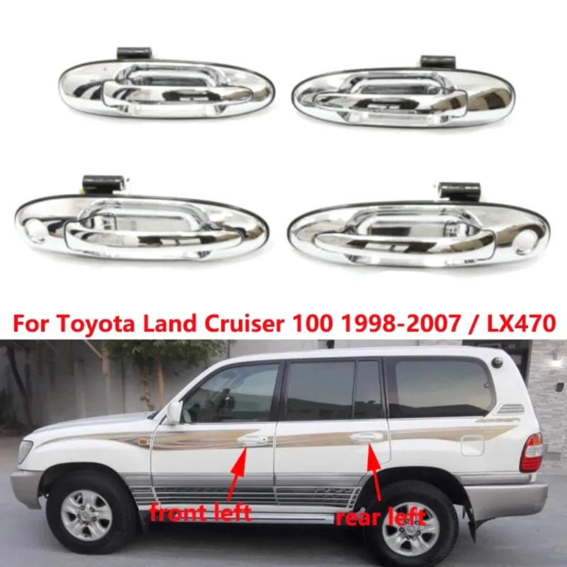 4Pcs Exterior Outside Door Handle For Toyota Land Cruiser LC100 4500 4700 1998-200
4Pcs Exterior Outside Door Handle For Toyota Land Cruiser LC100 4500 4700 1998-200