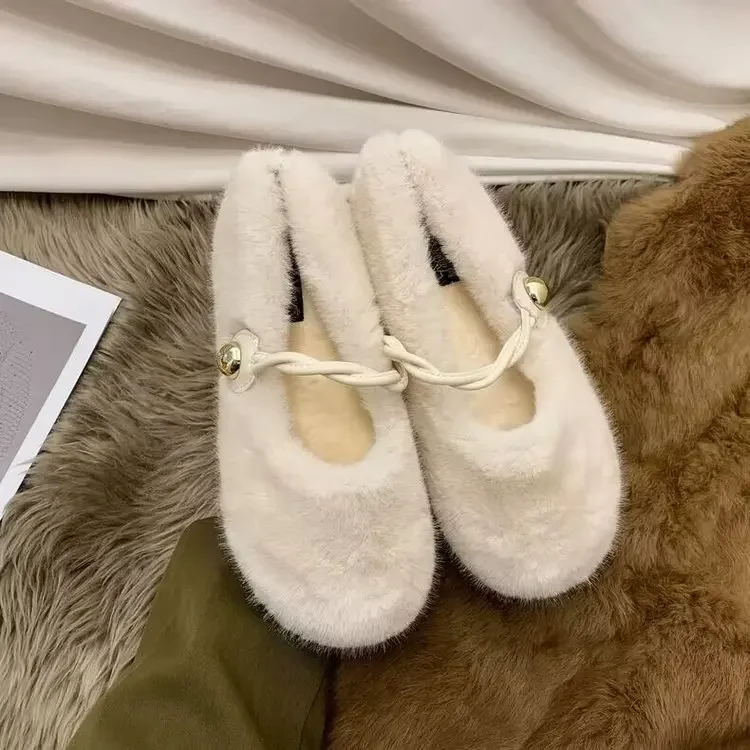 2023 New Fashion Autumn/Winter Women's Plush Flat Shoes Round Toe Shallow Mouth Slim Strap Indoor Home Casual Warm Shoes
2023 New Fashion Autumn/Winter Women's Plush Flat Shoes Round Toe Shallow Mouth Slim Strap Indoor Home Casual Warm Shoes