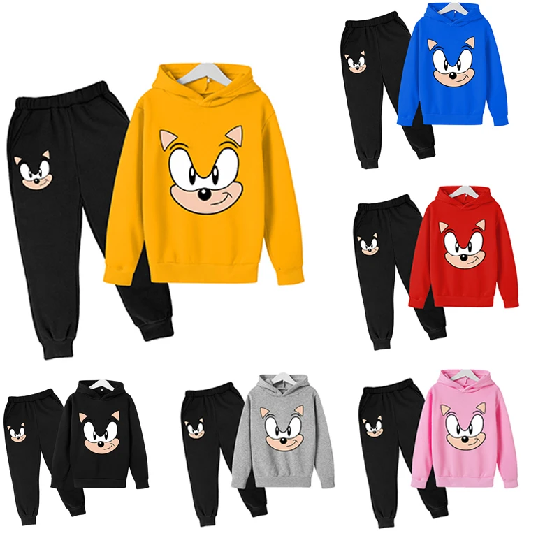 Sonic the hedgehog Tracksuit Cartoon Game Girls Boys Long Sleeve Clothes Sets Casual Graphic Print Sweatshirt and Sweatpants Set
Sonic the hedgehog Tracksuit Cartoon Game Girls Boys Long Sleeve Clothes Sets Casual Graphic Print Sweatshirt and Sweatpants Set