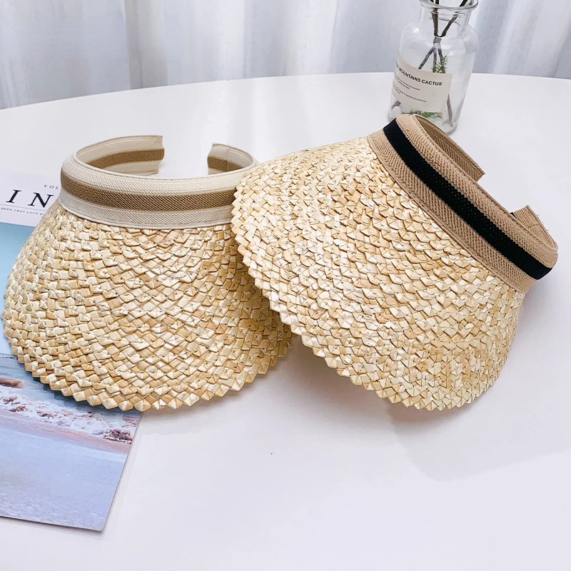 

Bonnets for Women Designer Summer Straw Top Hat Women Wide Brim Raffia Sunscreen Beach Hat Chapeu Feminino Panama Straw Hat