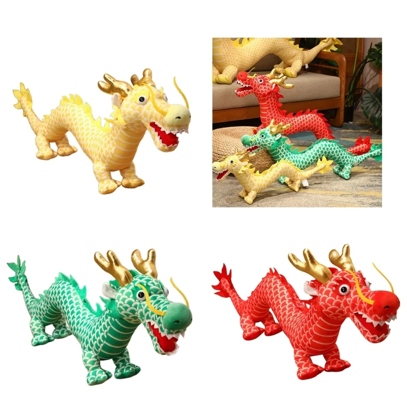 

Cartoon Animal Dragon Chinese Zodiac Present Comfort Toy Figure for Year of Dragon Cuddle Stuffed Animal