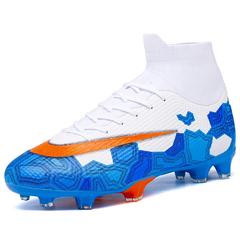 

Football Boots TF/FG Outdoor Training Soccer Shoes Men Women Adult Teenager Cleat Training Match Sneakers Breathable HighTop New