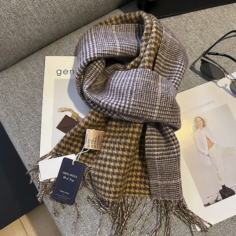 100% Wool Women Scarf Winter Warm Fashion Luxury Scarves Thicken Cashmere Plaid 188*33cm Thickened Shawl Tassel Wrap Hijab
100% Wool Women Scarf Winter Warm Fashion Luxury Scarves Thicken Cashmere Plaid 188*33cm Thickened Shawl Tassel Wrap Hijab