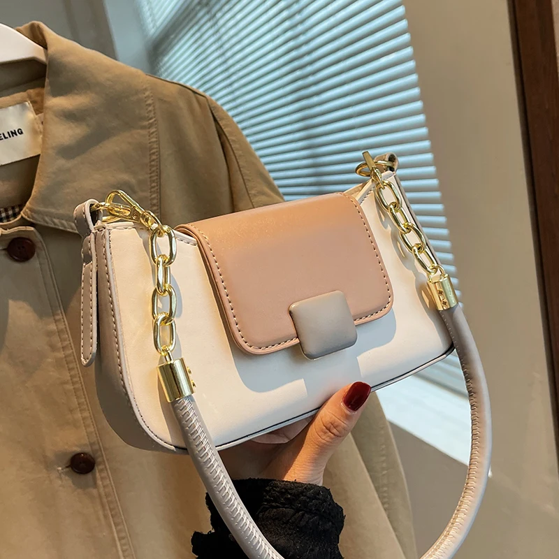 Women Fashion Panelled Shoulder Bag Female High-Quality Design All-Match Underarm Bag Trendy Chic Chian Square Bags
Women Fashion Panelled Shoulder Bag Female High-Quality Design All-Match Underarm Bag Trendy Chic Chian Square Bags