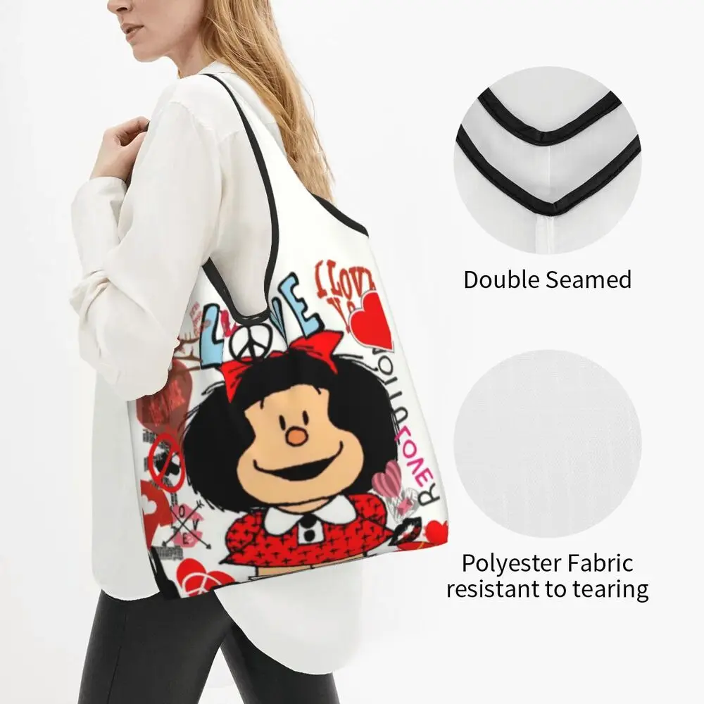 Custom Vintage Mafalda Manga Grocery Shopping Bag 107 Sb0be101867394cd5b35e7ade9d0f08d3D