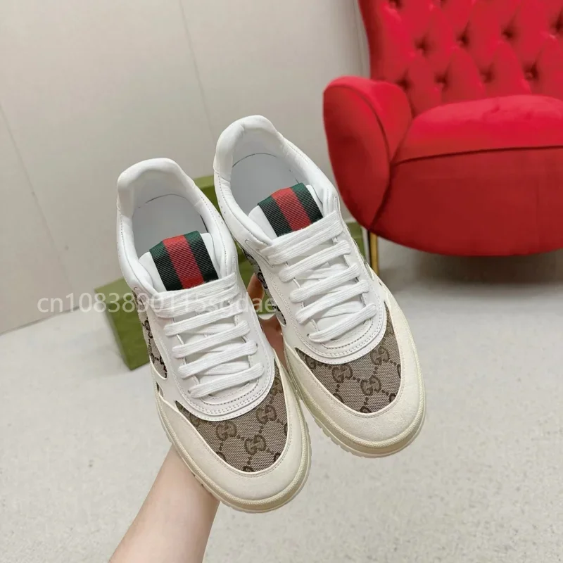 

2024 New Thick Sole Increase Cookie Shoes Casual Printed Small White Shoes Sports Men and Women Couples Board Shoes