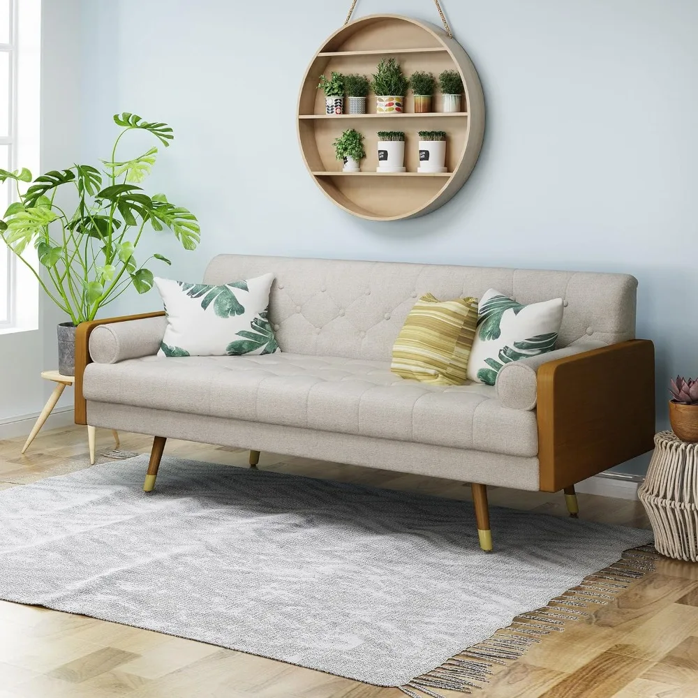 Mid Century Modern Tufted Fabric Sofa Furniture Beige Living Room Sofas Bed Home
Mid Century Modern Tufted Fabric Sofa Furniture Beige Living Room Sofas Bed Home