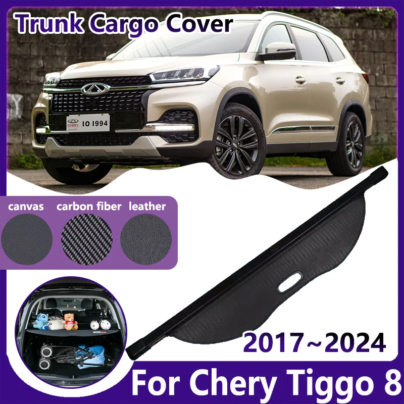 Car Trunk Cargo Covers for Chery Tiggo 8 Accesories Chirey Pro Plus 2017~2024 Luggage Organizer Curtain Tray Shield Retractable 
Car Trunk Cargo Covers for Chery Tiggo 8 Accesories Chirey Pro Plus 2017~2024 Luggage Organizer Curtain Tray Shield Retractable