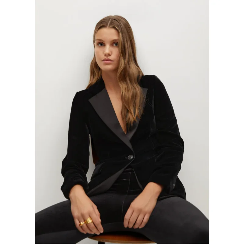 (Jacket+Pants) Ladies Velvet Suit 2-Piece Gun Lapel Collar 1 Button Dress Elegant Evening Party Women Blazer Set
(Jacket+Pants) Ladies Velvet Suit 2-Piece Gun Lapel Collar 1 Button Dress Elegant Evening Party Women Blazer Set