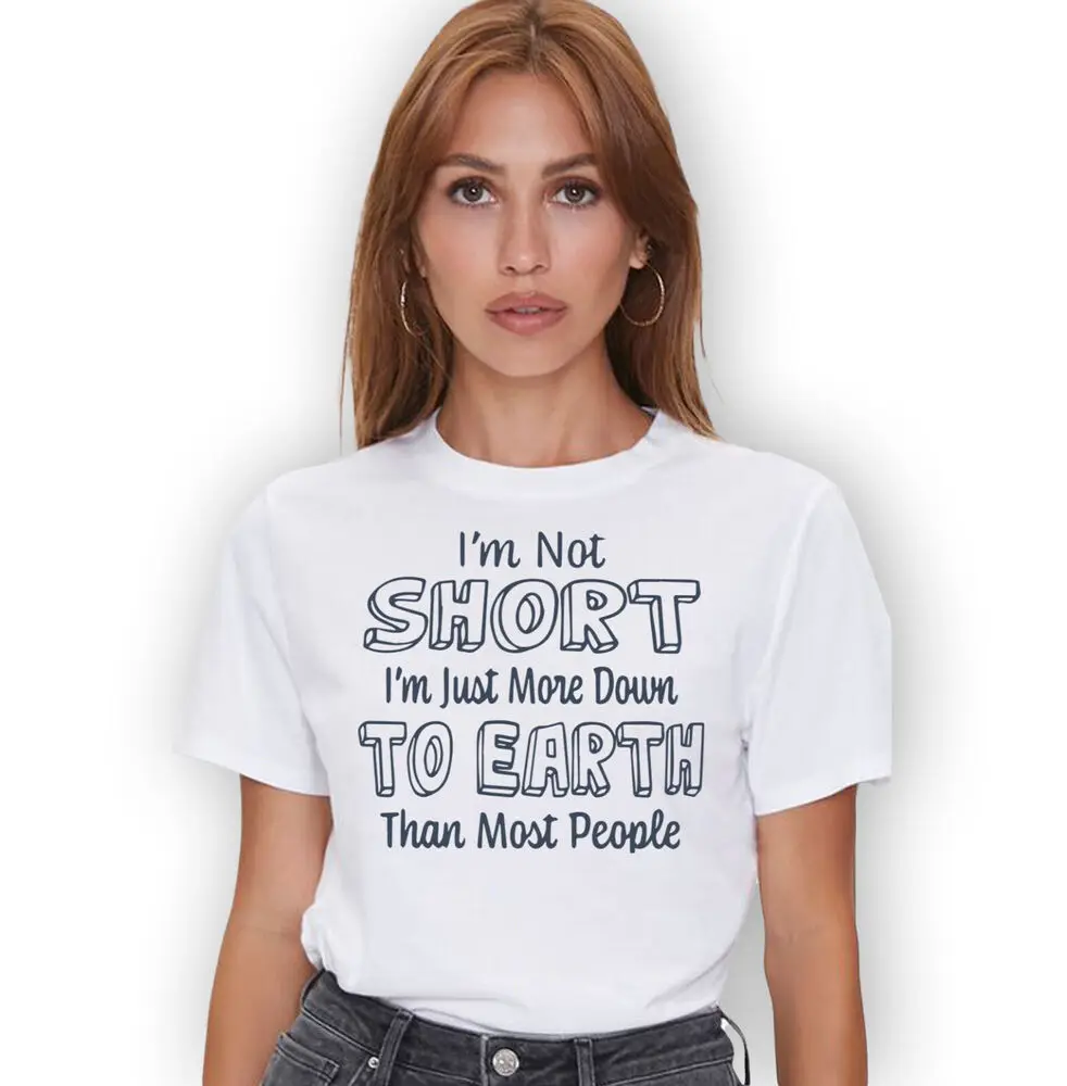 Забавная саркастическая футболка I'm Not Short I'm Just More Down To Earth, забавный подарок, футболка унисекс, футболки для мужчин и женщин, короткие летние футболки
Забавная саркастическая футболка I'm Not Short I'm Just More Down To Earth, забавный подарок, футболка унисекс, футболки для мужчин и женщин, короткие летние футболки