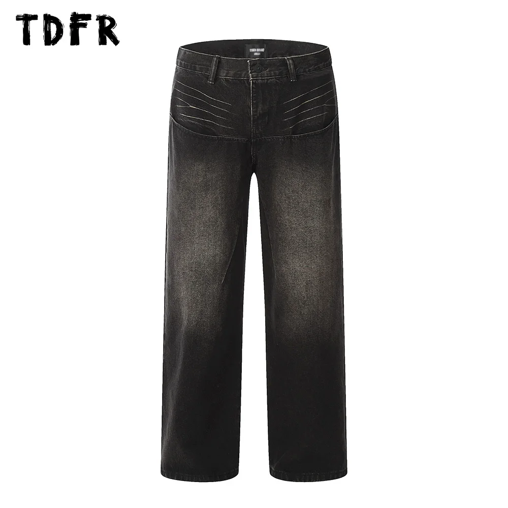Spliced Washed Distressed Jeans Mens Streetwear Loose Straight-leg Denim Pants Men Trousers
Spliced Washed Distressed Jeans Mens Streetwear Loose Straight-leg Denim Pants Men Trousers