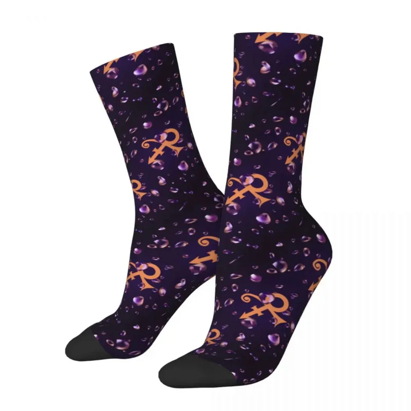 

Winter Warm Fashion Women Men Purple Rain Paisley Park Logo Socks Artist Prince Non-slip Soccer Socks