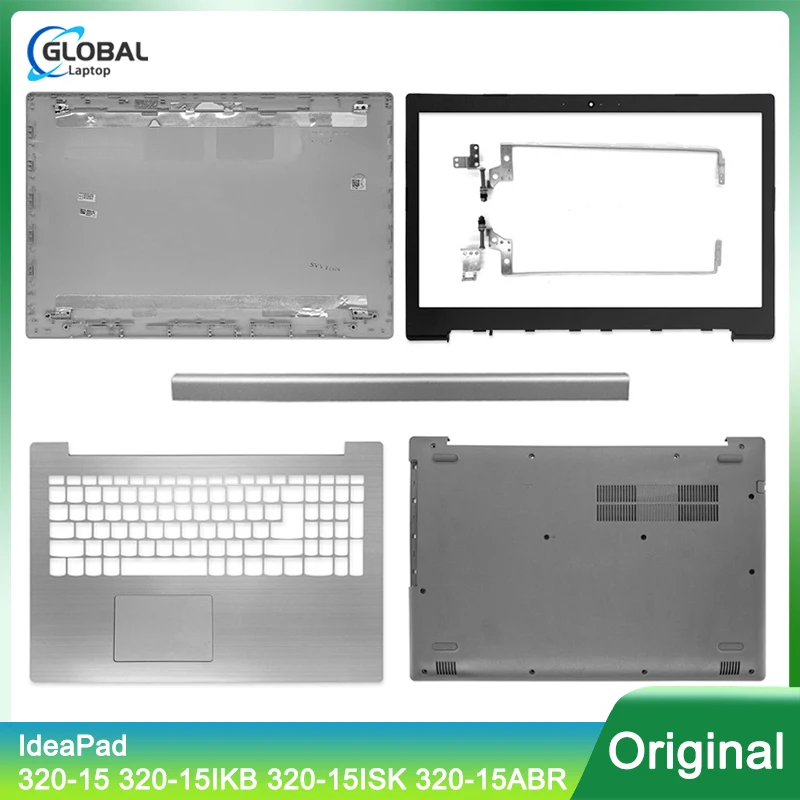 

New Laptop LCD Back Cover/Front Bezel/Palmrest/Bottom Case/Hinges for Lenovo IdeaPad 320-15 320-15IKB 320-15ISK 320-15ABR Silver