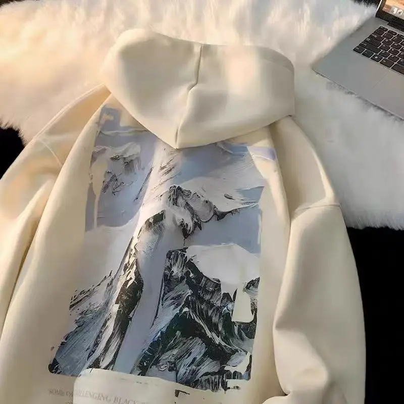 American Fashion Street Personality Snowy Mountain Print Hooded Loose Sweater Men and Women Autumn and Winter Couple Long Sleeve
American Fashion Street Personality Snowy Mountain Print Hooded Loose Sweater Men and Women Autumn and Winter Couple Long Sleeve