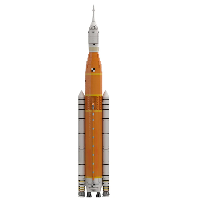 

MOC Space Series Launch System Artemis SLS Building Blocks 1:110 Saturn V scale Rocket Brick Toy For Kids Birthday Gift 2023