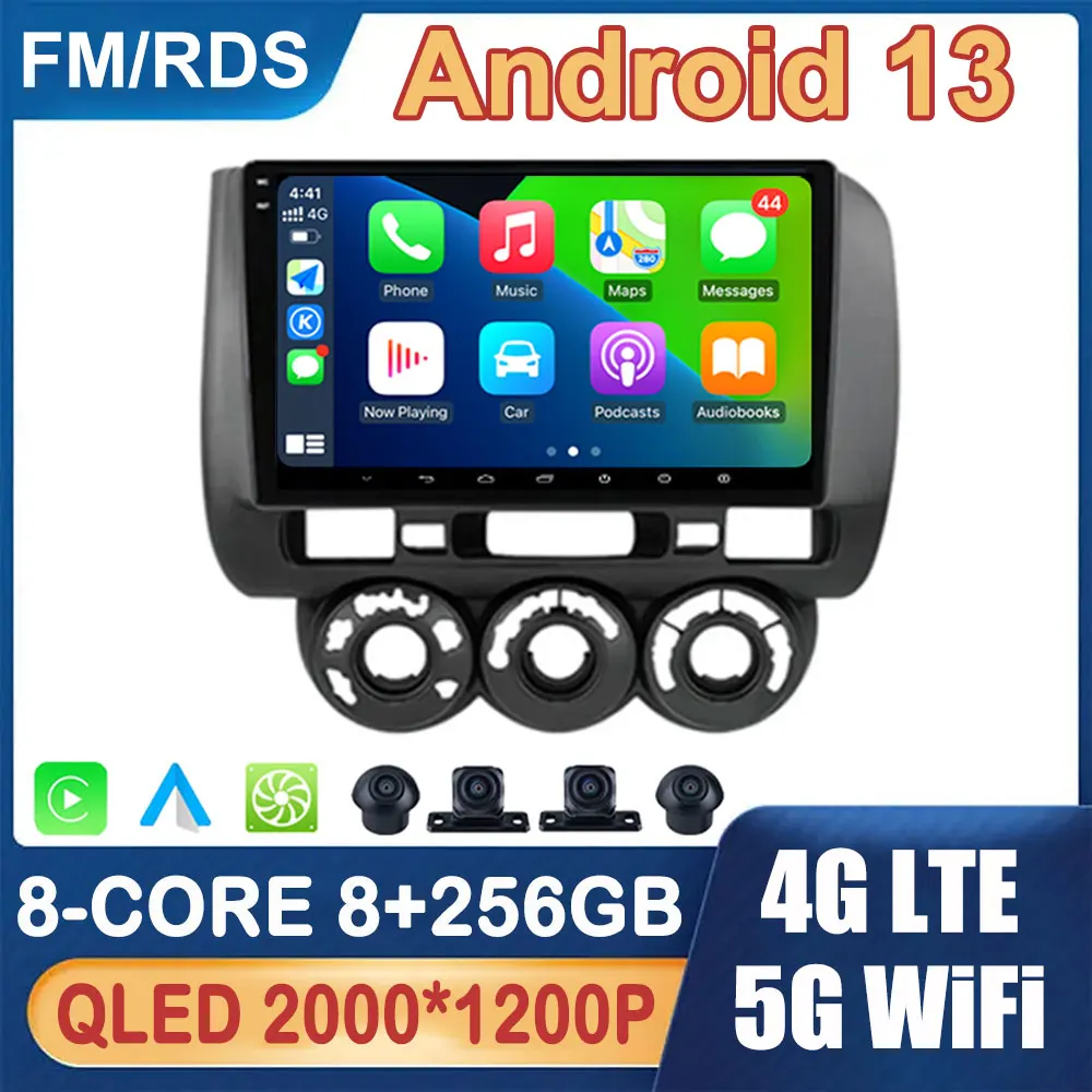Auto Carplay For Honda Fit Jazz City 2002 - 2007 Android 13 GPS Navigation Car Accsesories Car Radio Multimedia Player 8 Core
Auto Carplay For Honda Fit Jazz City 2002 - 2007 Android 13 GPS Navigation Car Accsesories Car Radio Multimedia Player 8 Core