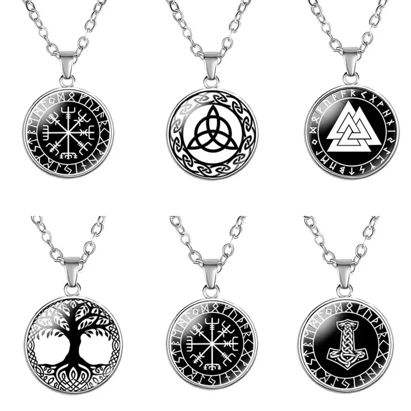 Nordway Viking Rune compass Thor’s Hammer Mjölnir Valknut axe Vintage Pendant Necklace The Helm Of Awe Punk choker for Men Women
Nordway Viking Rune compass Thor’s Hammer Mjölnir Valknut axe Vintage Pendant Necklace The Helm Of Awe Punk choker for Men Women