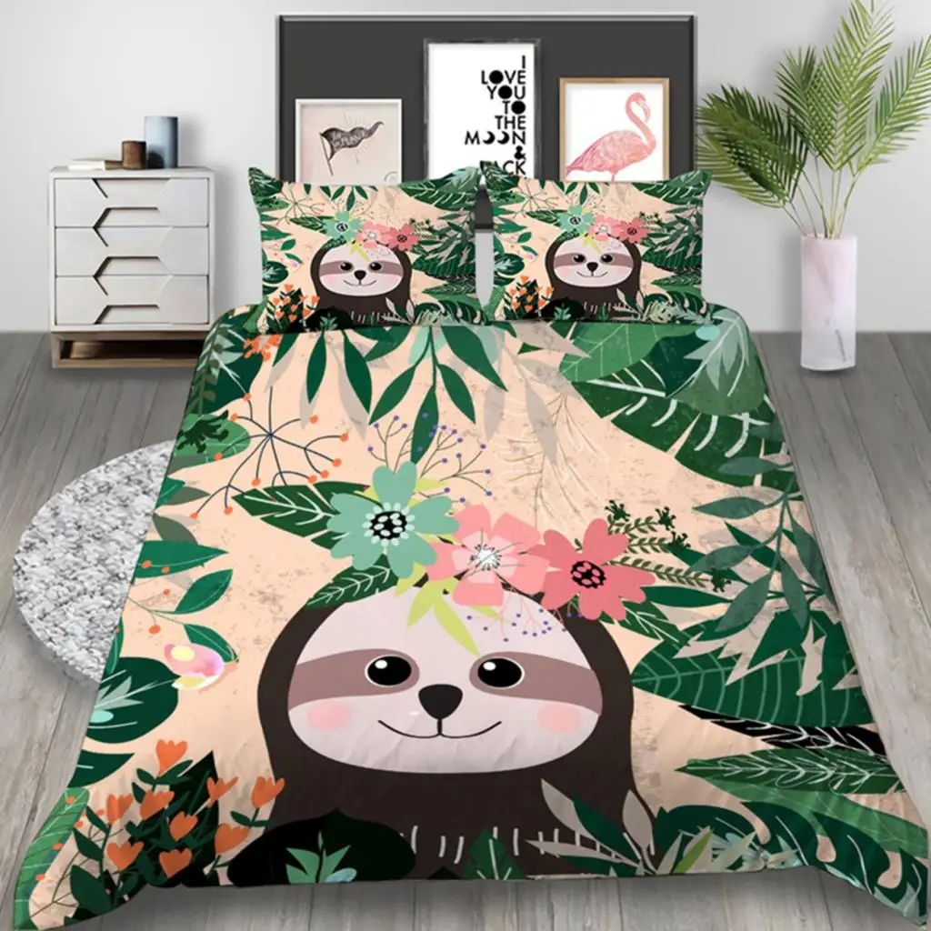 Cartoon Sloth 3D Printed Bedding Set Duvet Covers Pillowcases Comforter Bedding Set Bedclothes Bed Linen(NO Sheet
Cartoon Sloth 3D Printed Bedding Set Duvet Covers Pillowcases Comforter Bedding Set Bedclothes Bed Linen(NO Sheet