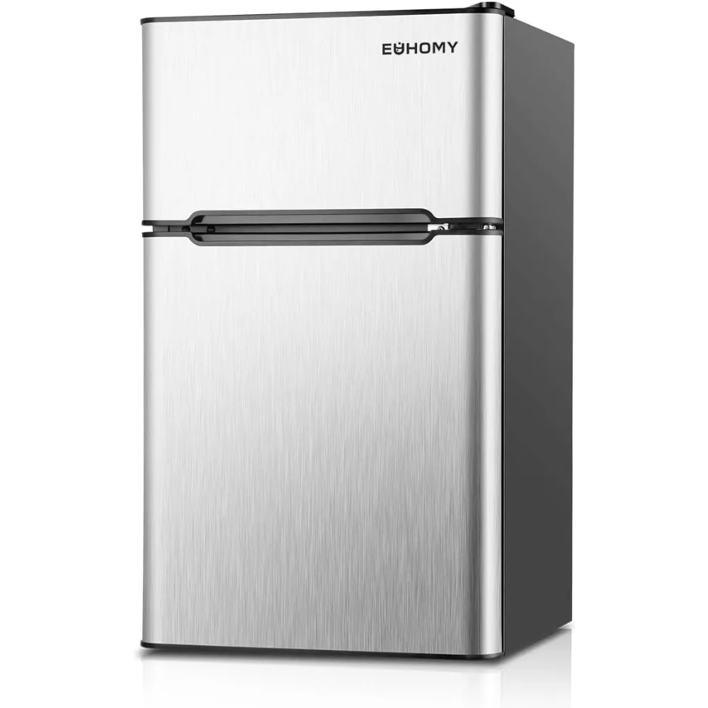 

EUHOMY Mini Fridge with Freezer, 3.2 Cu.Ft Mini Refrigerator fridge, 2 door For Bedroom/Dorm/Office/Apartment - Food Storage