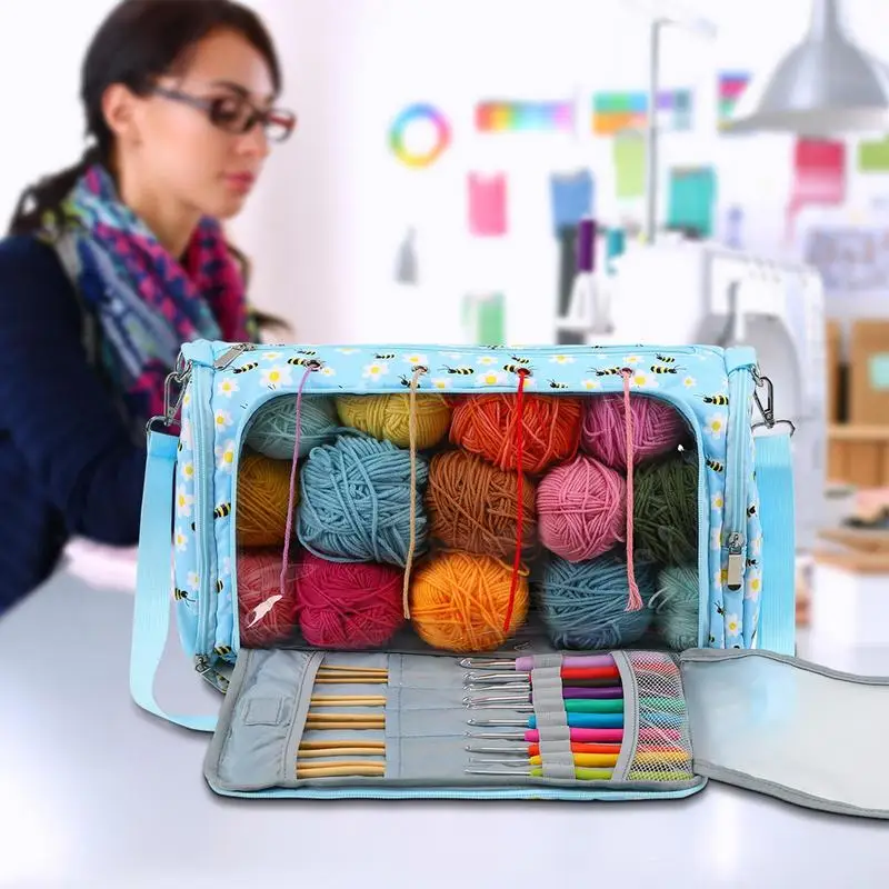 Yarn Knitting Bag Durabl Large Capacity Yarn Organizer Knitting Bags Holes Wool Storage Crossbody Bag DIY Knitting Tool supplier
Yarn Knitting Bag Durabl Large Capacity Yarn Organizer Knitting Bags Holes Wool Storage Crossbody Bag DIY Knitting Tool supplier