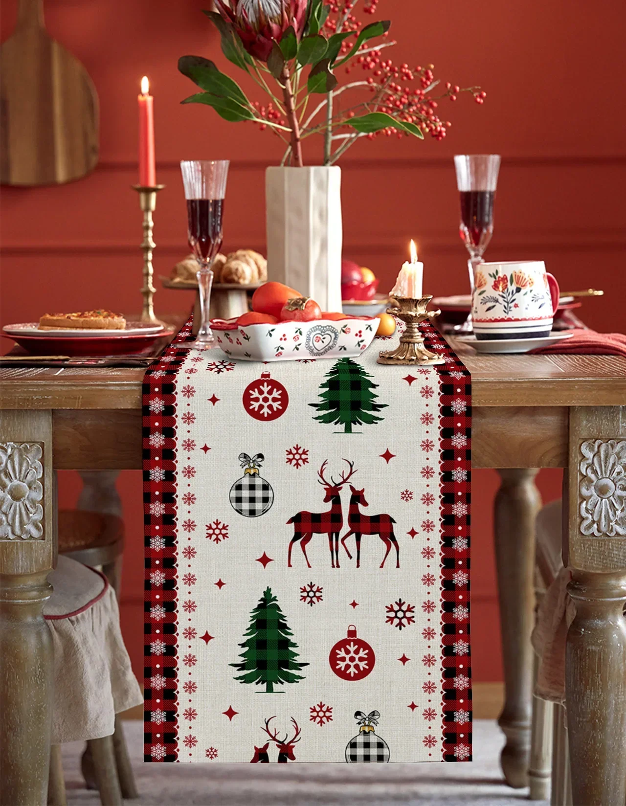Christmas Snowflake Elk Table Runner Wedding Dining Table Decoration Table Runner Xmas Dining Tablecloth
Christmas Snowflake Elk Table Runner Wedding Dining Table Decoration Table Runner Xmas Dining Tablecloth