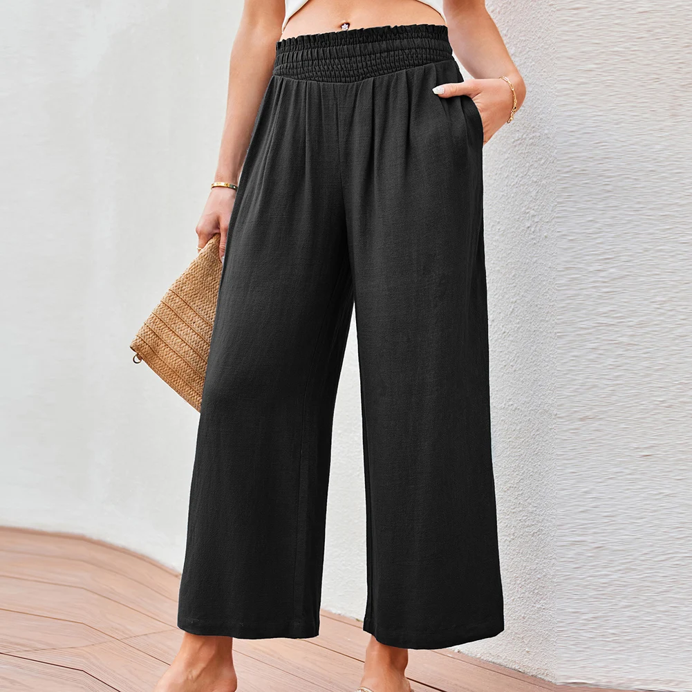 Jasambac Women Wide Leg Pants Casual Breathable Slim Fit Solid High Waist Fashion Palazzo Pants Thin Summer Female Clothing
Jasambac Women Wide Leg Pants Casual Breathable Slim Fit Solid High Waist Fashion Palazzo Pants Thin Summer Female Clothing