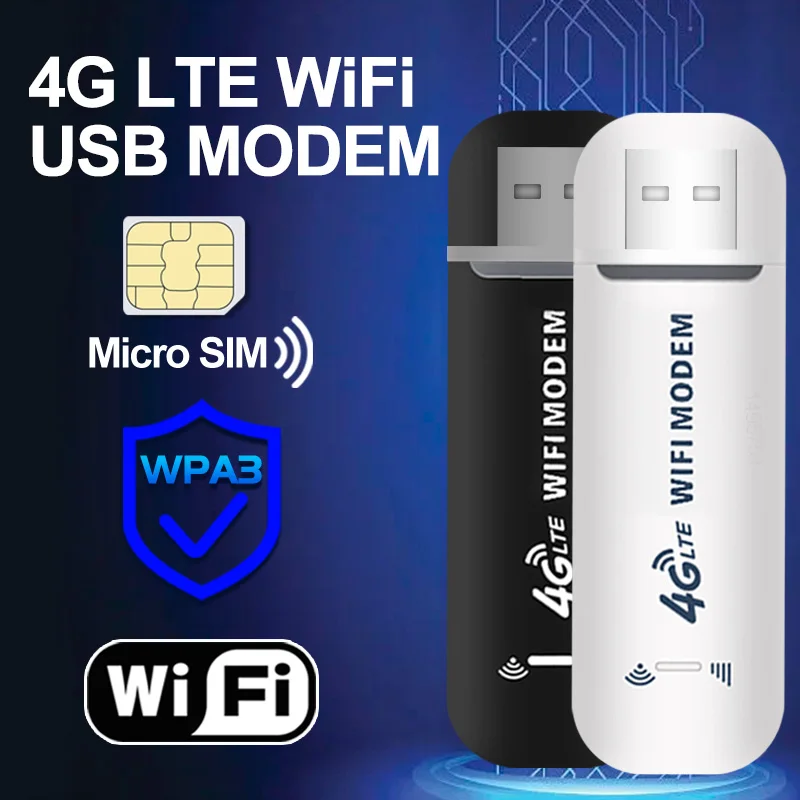 

Wireless Portable WIFI 4G LTE Router 150Mbps 2.4G Broadband USB Dongle Modem Stick Mobile Driver-free Support Multiple Devices