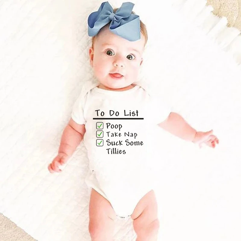 Summer Toddler Boys Girls Bodysuits Infant to Do List Letter Print Clothes Newborn Baby Bodysuit Short Sleeve Summer Kids Romper
Summer Toddler Boys Girls Bodysuits Infant to Do List Letter Print Clothes Newborn Baby Bodysuit Short Sleeve Summer Kids Romper