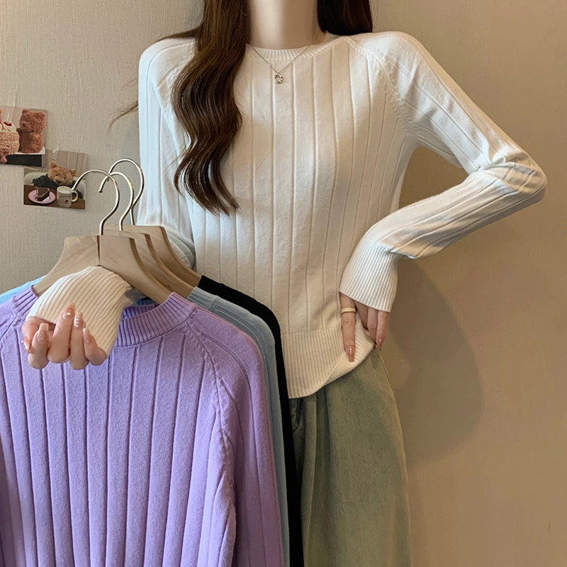 Crewneck Sweater Women's Fall/winter 2023 Design Sense Cropped Solid Color Bottom Top Knitwear Pullover
Crewneck Sweater Women's Fall/winter 2023 Design Sense Cropped Solid Color Bottom Top Knitwear Pullover