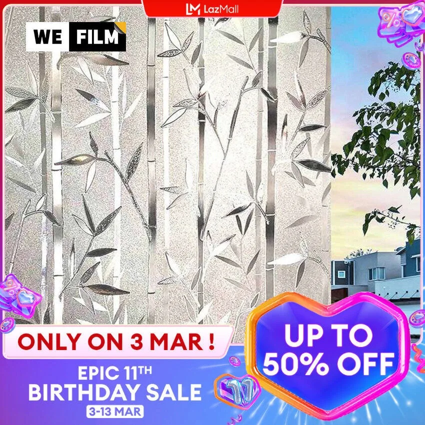 Bamboo Window Film Stained Glass Film Frosted Privacy Window Decal Decoration Window Adhesive No Glue Removable Window Sticker
Bamboo Window Film Stained Glass Film Frosted Privacy Window Decal Decoration Window Adhesive No Glue Removable Window Sticker