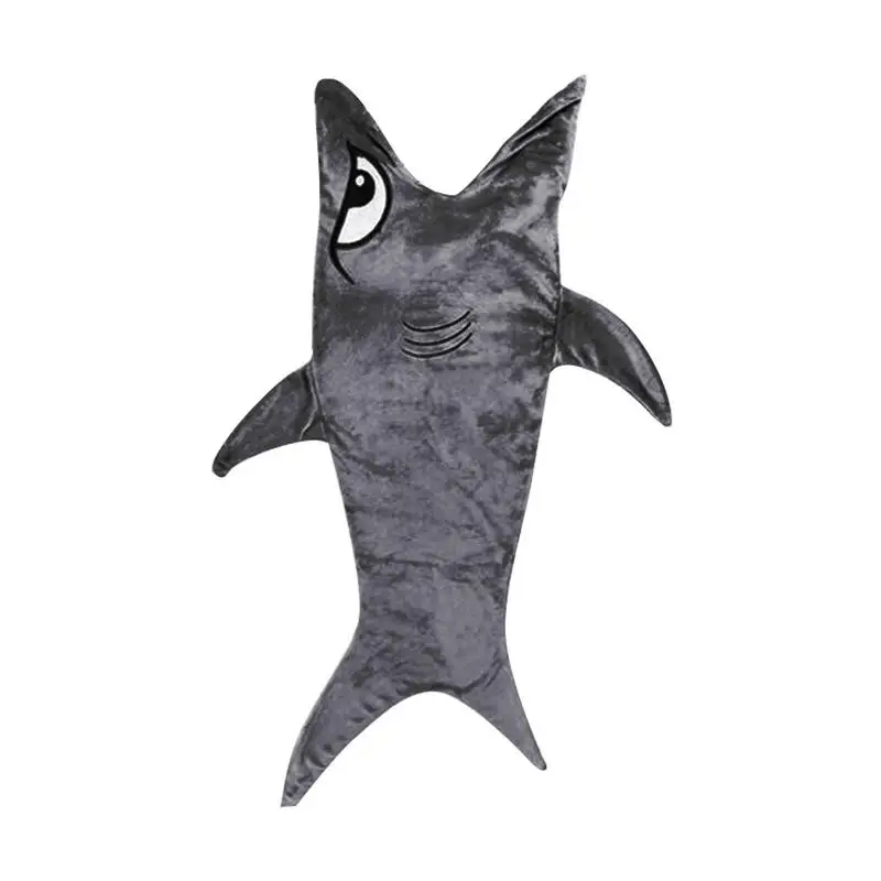 

Shark Sleeping Bag Pajamas Office Nap Shark Blanket Wearable Hoodie Super Soft Warm Mermaid Shawl Blanket For Children Adult