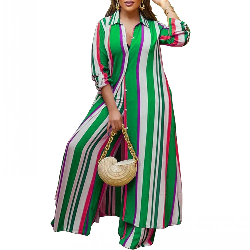 Two Piece Set Africa Clothes African New Dashiki Fashion Stripe Print Suit Top And Trousers Pants Party For Women Outfits 
Two Piece Set Africa Clothes African New Dashiki Fashion Stripe Print Suit Top And Trousers Pants Party For Women Outfits