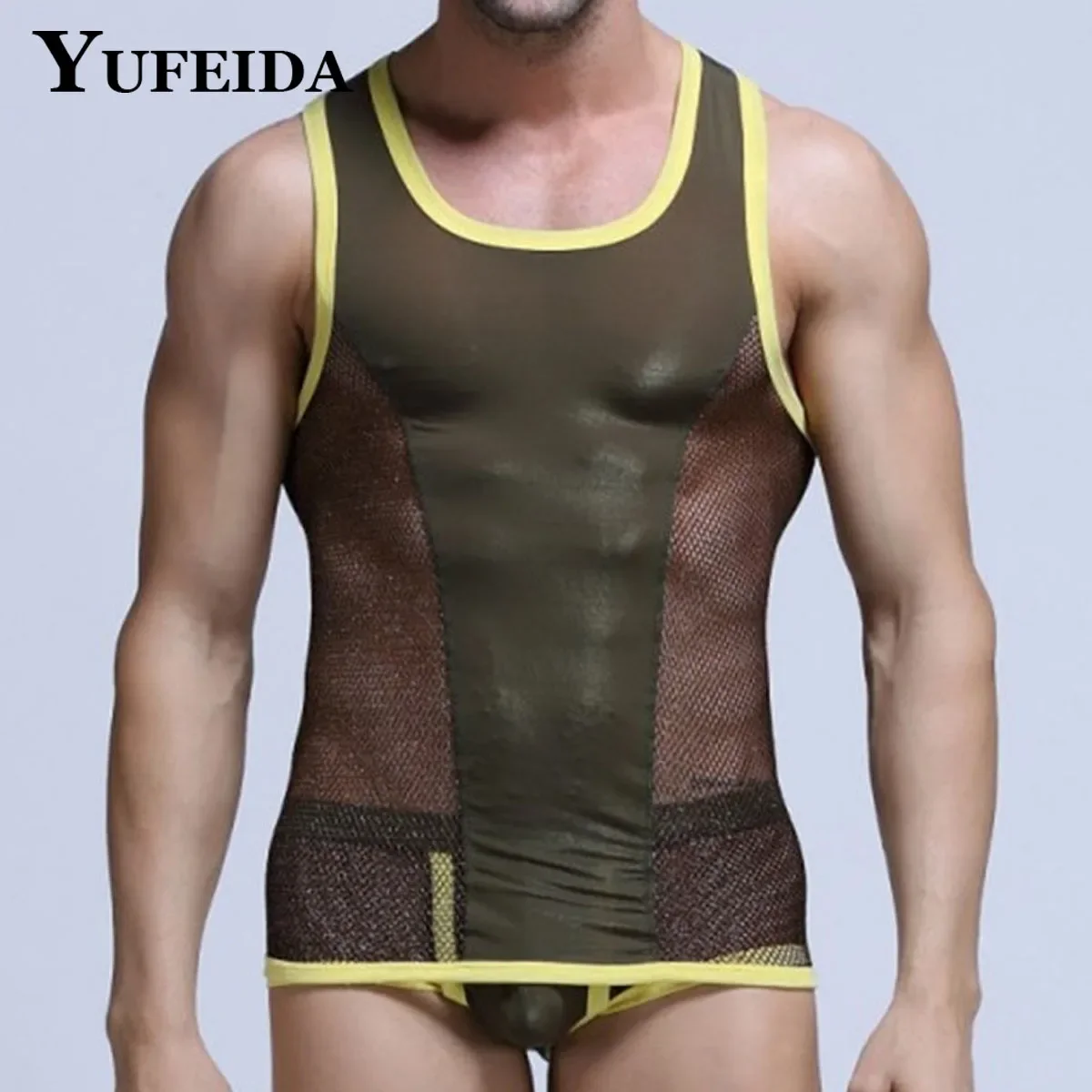 YUFEIDA Sexy Mens Undershirts See Through Mesh Sheer Tank Tops Fitness Sleeveless Homme Vests Boxershorts Suits Male Sportwear
YUFEIDA Sexy Mens Undershirts See Through Mesh Sheer Tank Tops Fitness Sleeveless Homme Vests Boxershorts Suits Male Sportwear