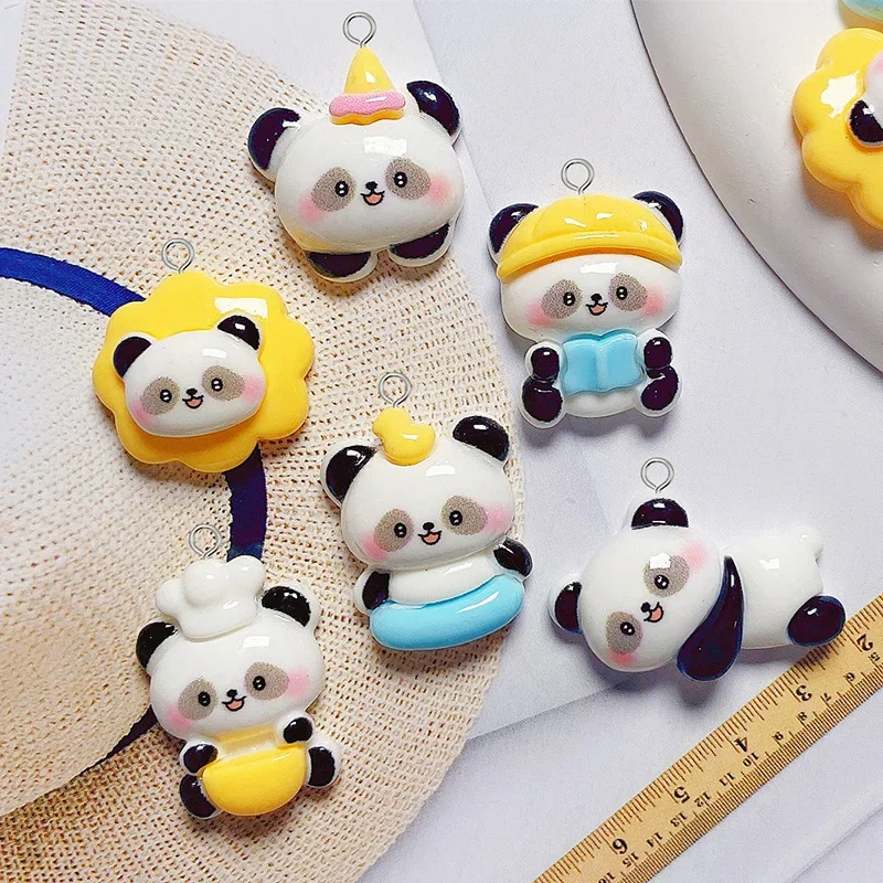 10pcs Kawaii Bright Cartoon Panda Resin Charms Lovely Animal Earring Keychain Pendant Accessory Diy for Jewelry Make
10pcs Kawaii Bright Cartoon Panda Resin Charms Lovely Animal Earring Keychain Pendant Accessory Diy for Jewelry Make