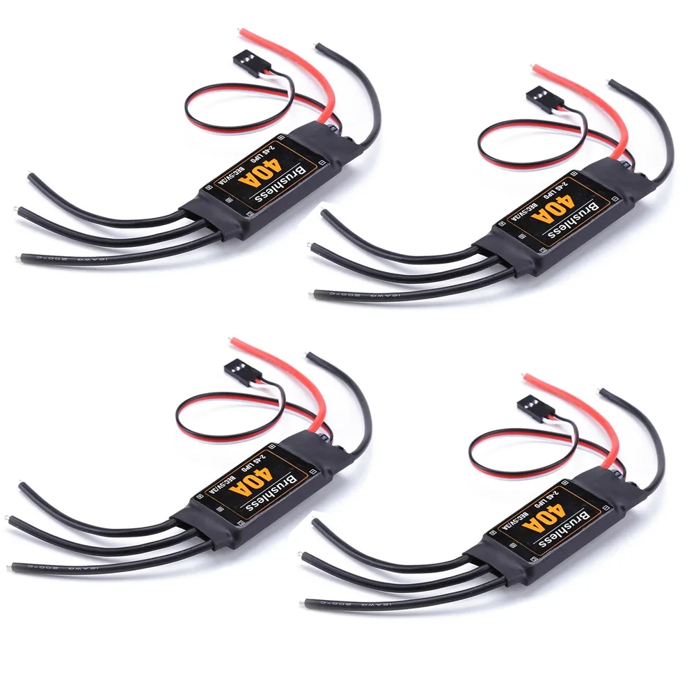 

4pcs/lot Brushless 40A ESC Speed Controler 2-4S With 5V 3A UBEC For RC FPV Quadcopter RC Airplanes Helicopter
