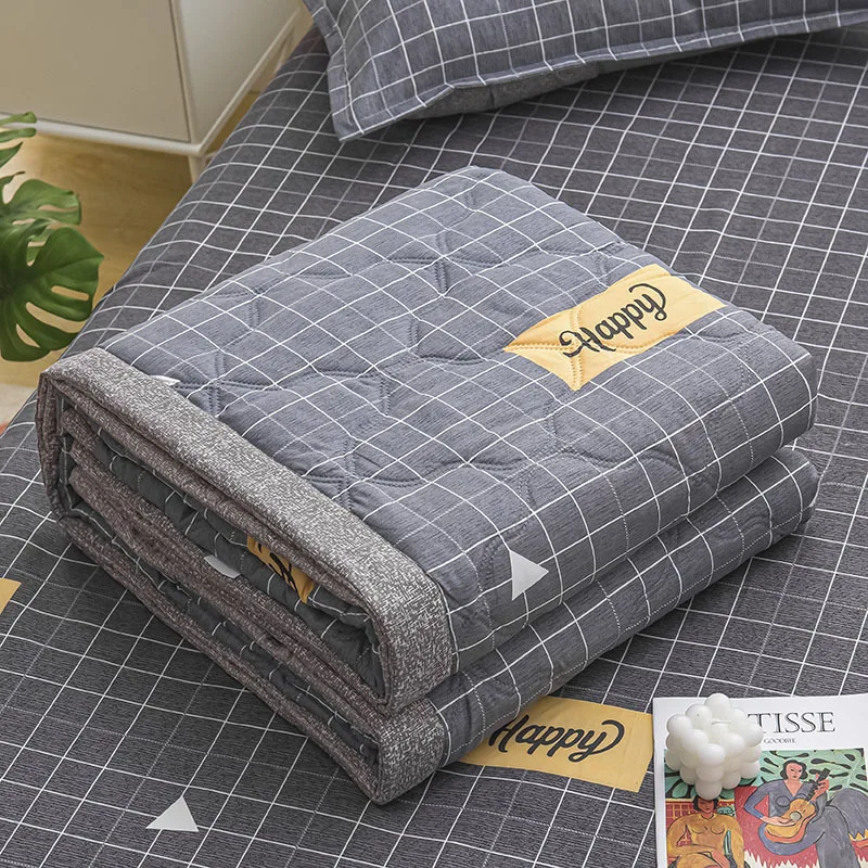 

Summer Quilt Blanket Plaid Quilted Bedspread for Single Double Queen King Air Condition Thin Comforter Duvet Bed Cover Bedding