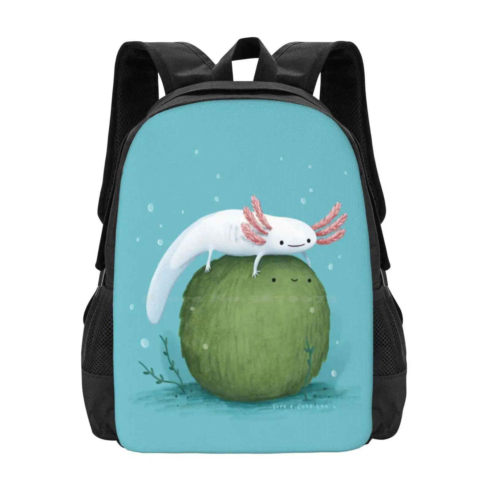 Axolotl On A Mossball дизайнерский Рюкзак Школьные сумки Mossball милый зеленый водный младенец Саламандра амфибия анфибийская ящерица
Axolotl On A Mossball дизайнерский Рюкзак Школьные сумки Mossball милый зеленый водный младенец Саламандра амфибия анфибийская ящерица