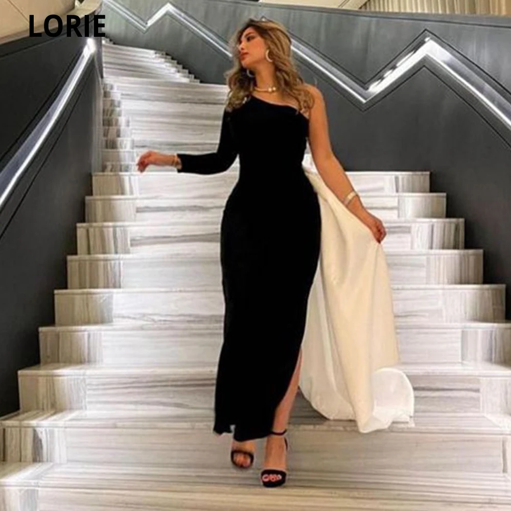 LORIE Black White Mermaid Prom Dresses 2023 One Shoulder With Pearls Leg Slit Saudi Dubai Evening Party Gowns Robe De Soirée
LORIE Black White Mermaid Prom Dresses 2023 One Shoulder With Pearls Leg Slit Saudi Dubai Evening Party Gowns Robe De Soirée